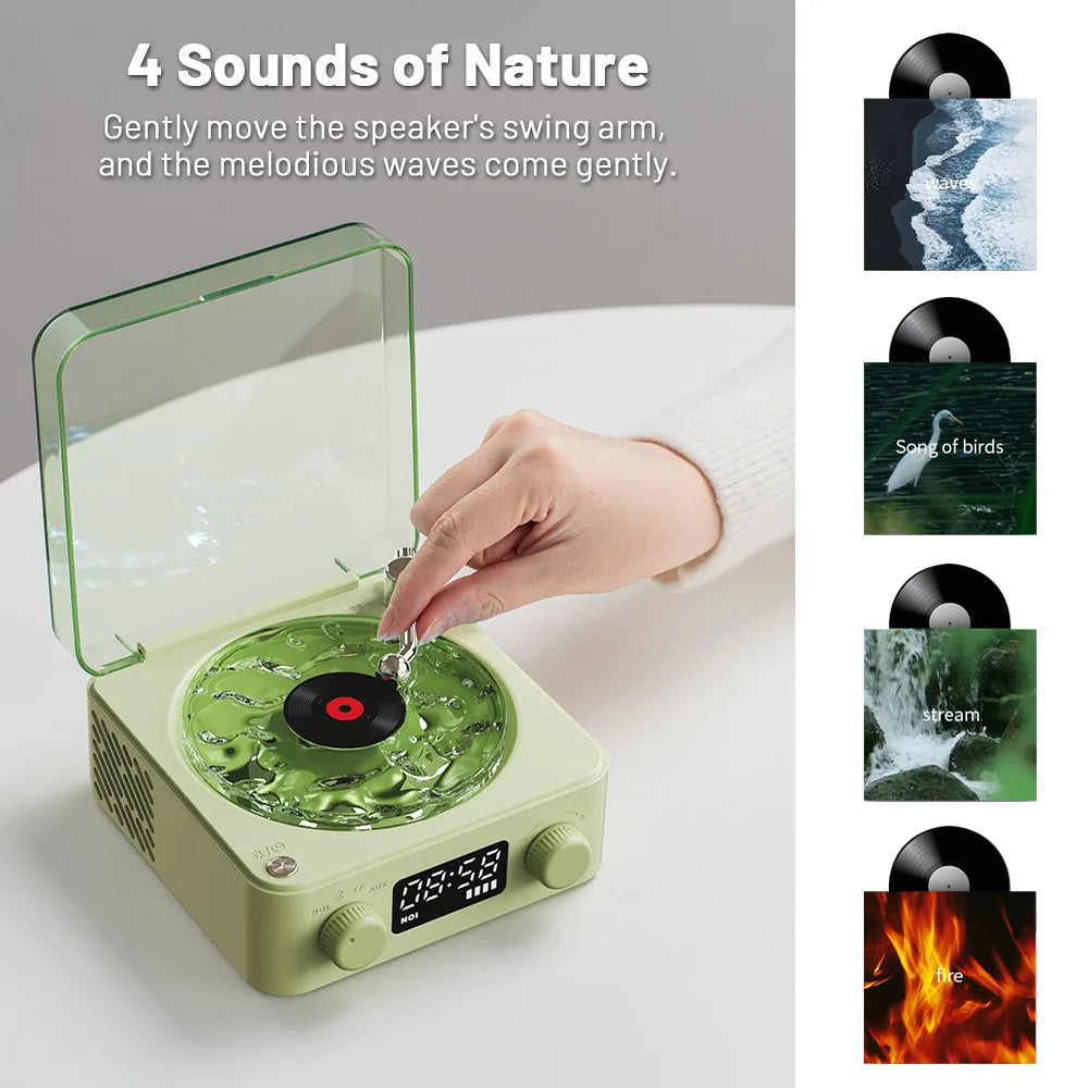 Retro Turntable Speaker - Projection Lamp Effect