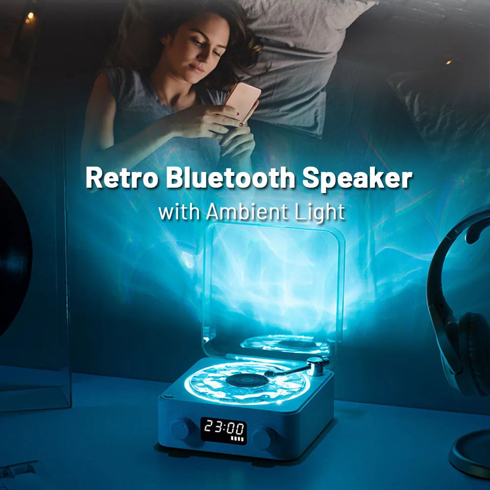 Retro Turntable Speaker - Projection Lamp Effect