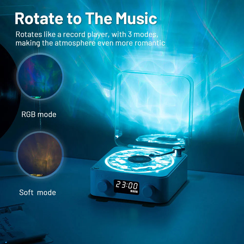 Retro Turntable Speaker - Projection Lamp Effect